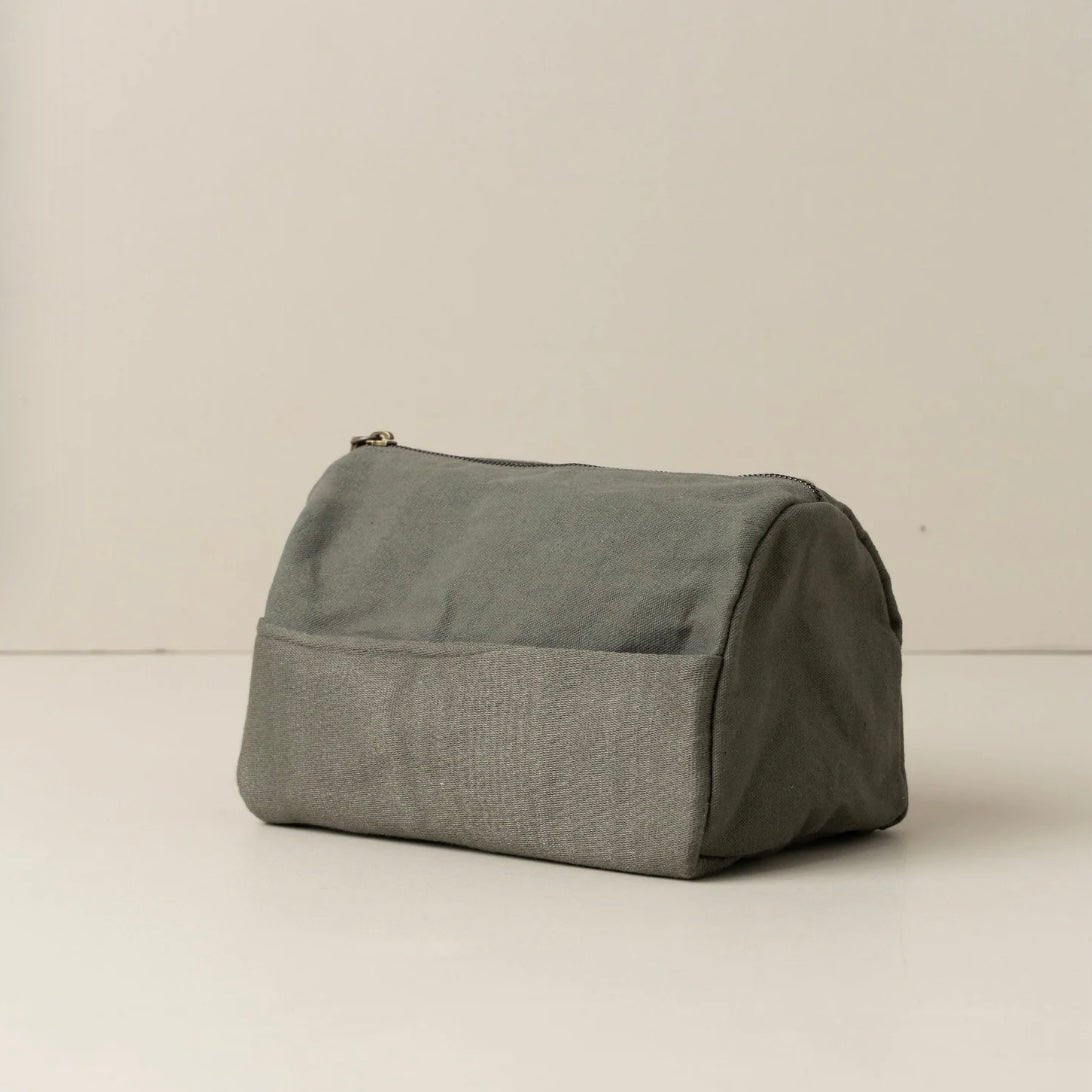 Journey Toiletry Canvas Bag, Olive - The Flower Crate