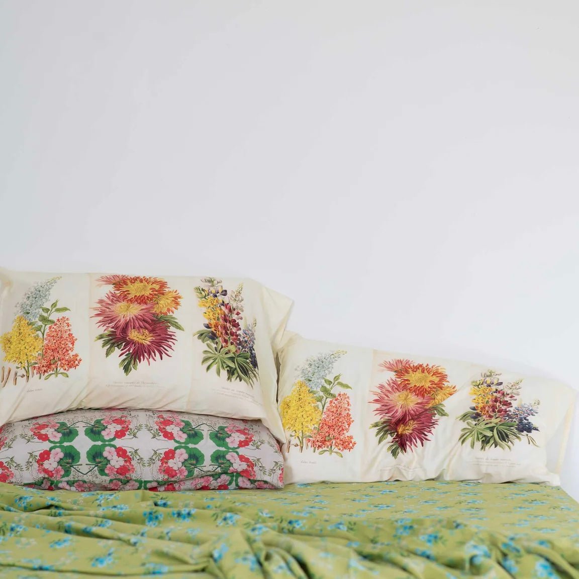 Lazybones - Organic Cotton Pillowcase Set, Horticole - The Flower Crate