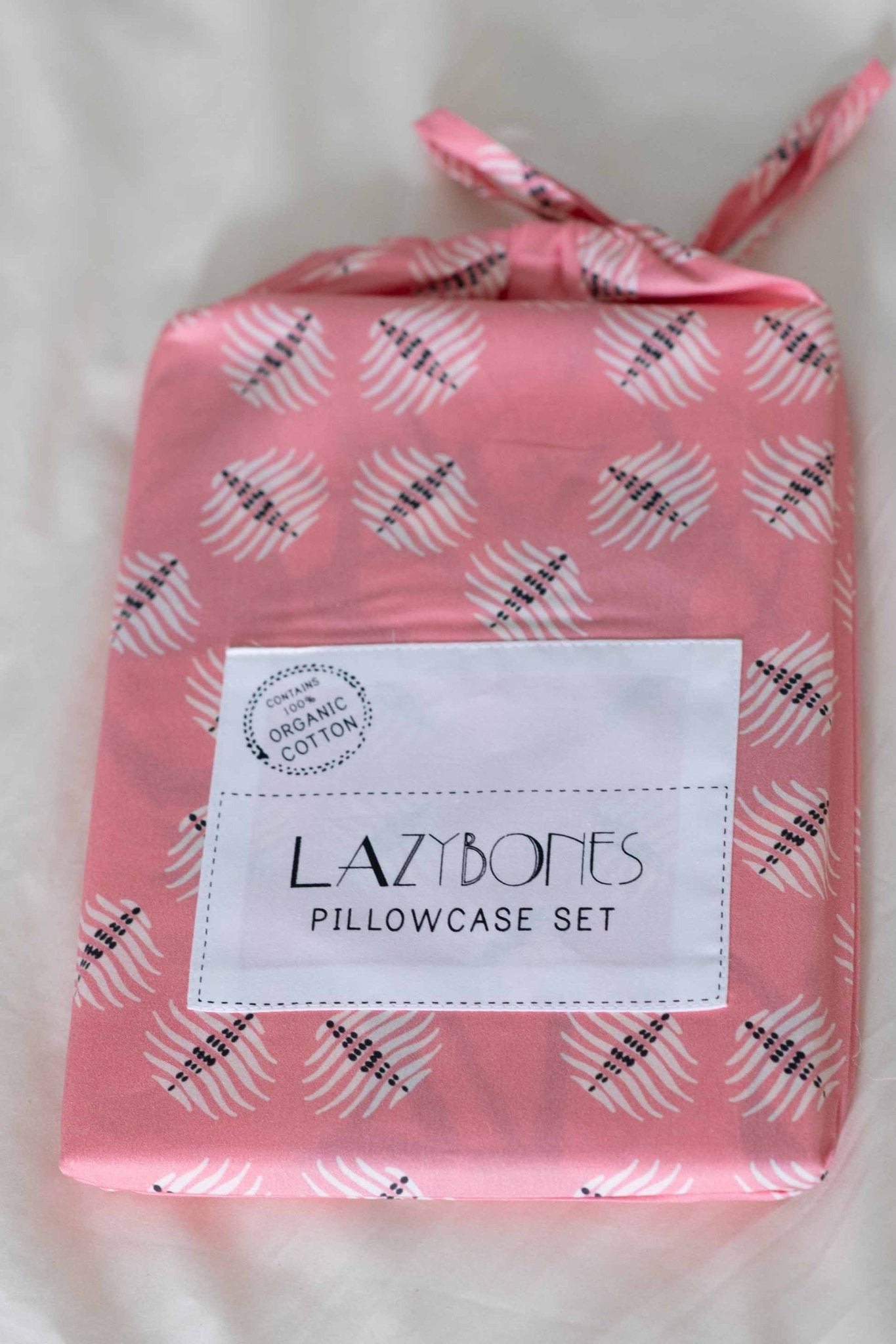 Lazybones - Organic Cotton Pillowcase Set, Sweet Pea - The Flower Crate