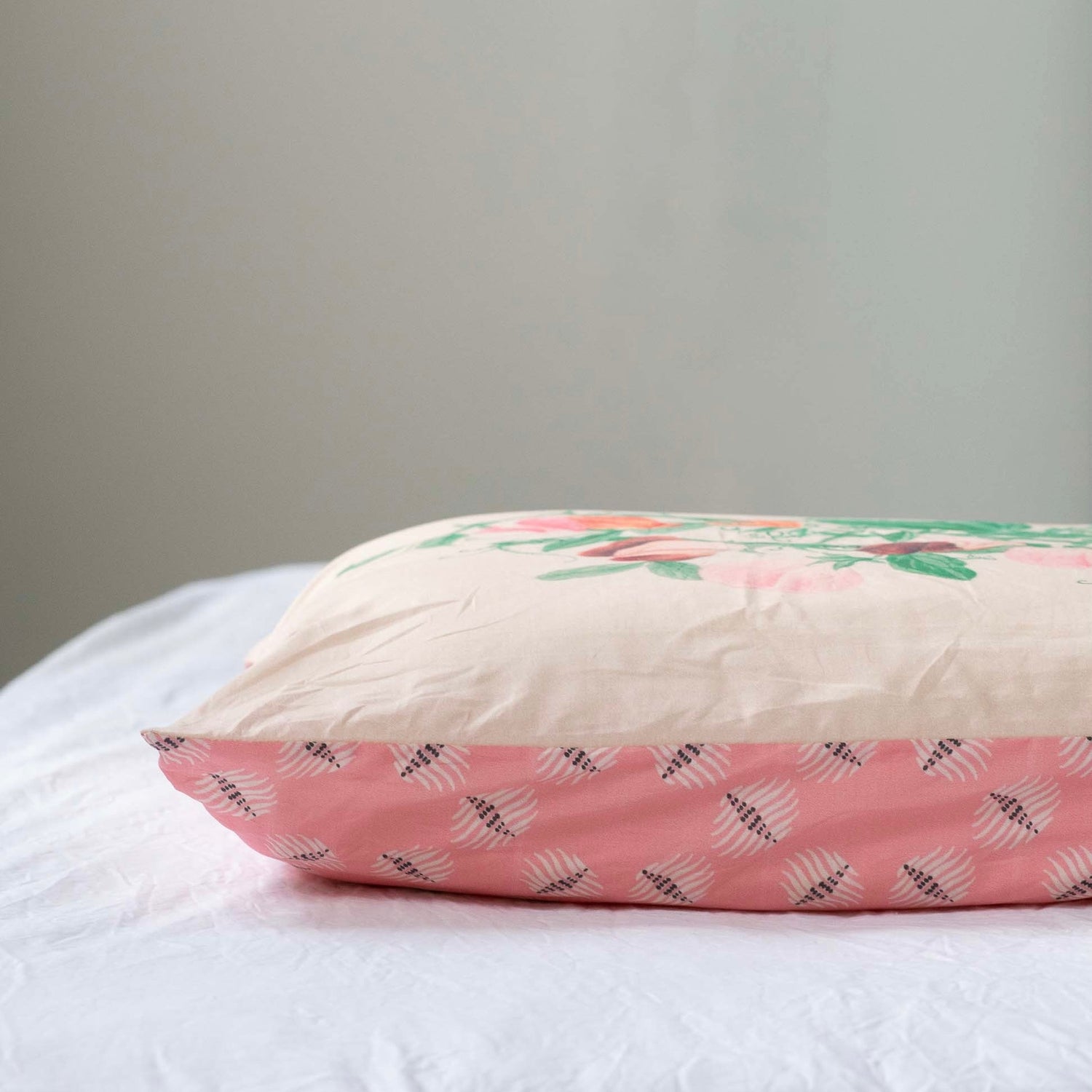 Lazybones - Organic Cotton Pillowcase Set, Sweet Pea - The Flower Crate