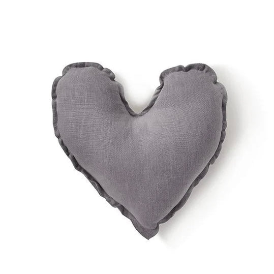 Linen Heart Cushion, Sml - The Flower Crate