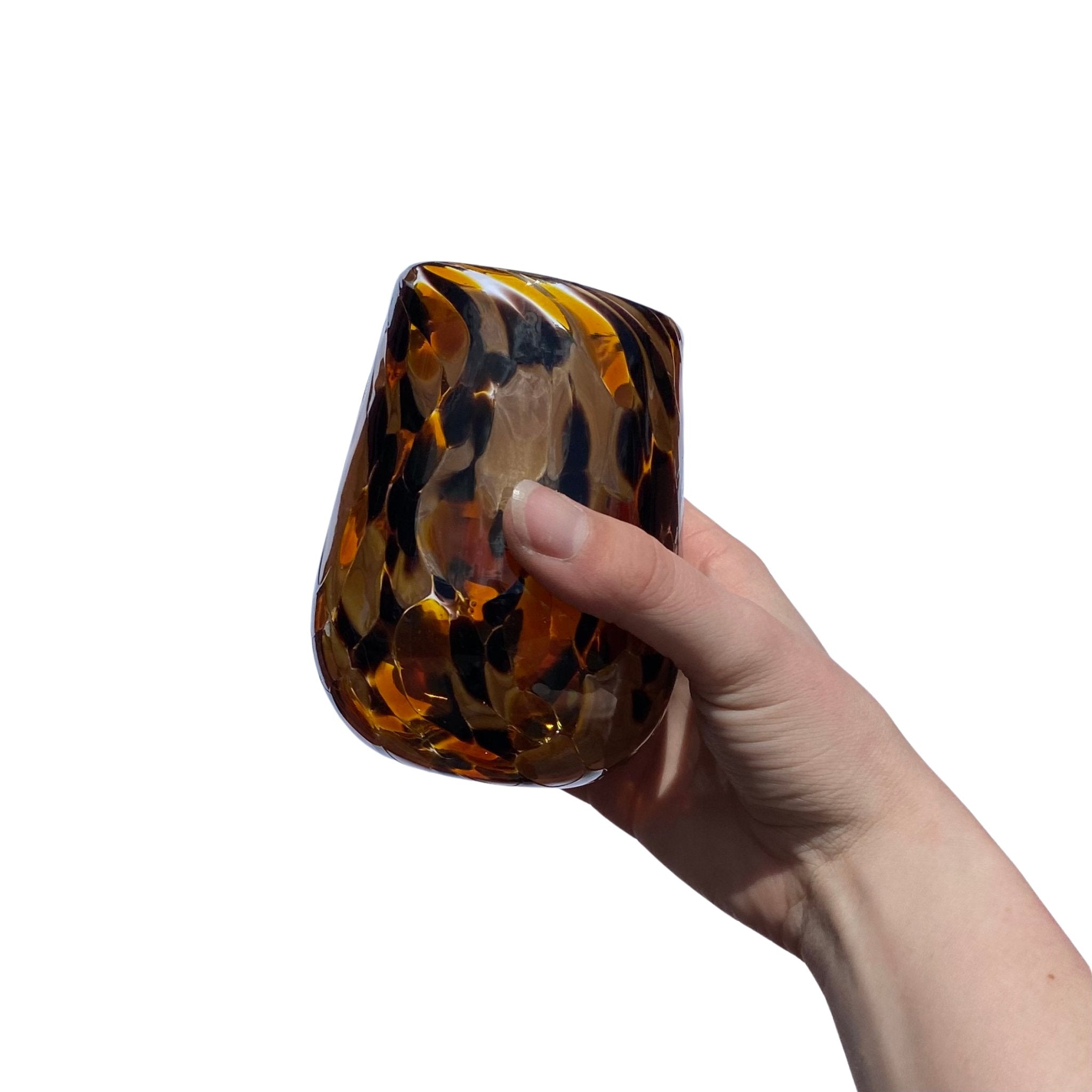 Matthew Hall - Hand Blown Glass Tortoise Shell Tumbler - The Flower Crate