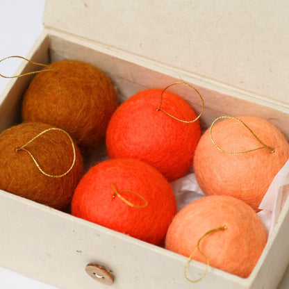 Muskhane - 6 Christmas Hanging Ornaments, Harmony Blush - The Flower Crate