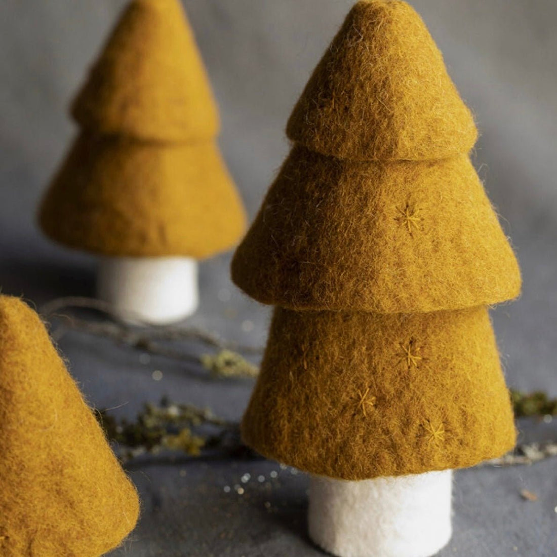 Muskhane - Felt Christmas Trees, Small - The Flower Crate