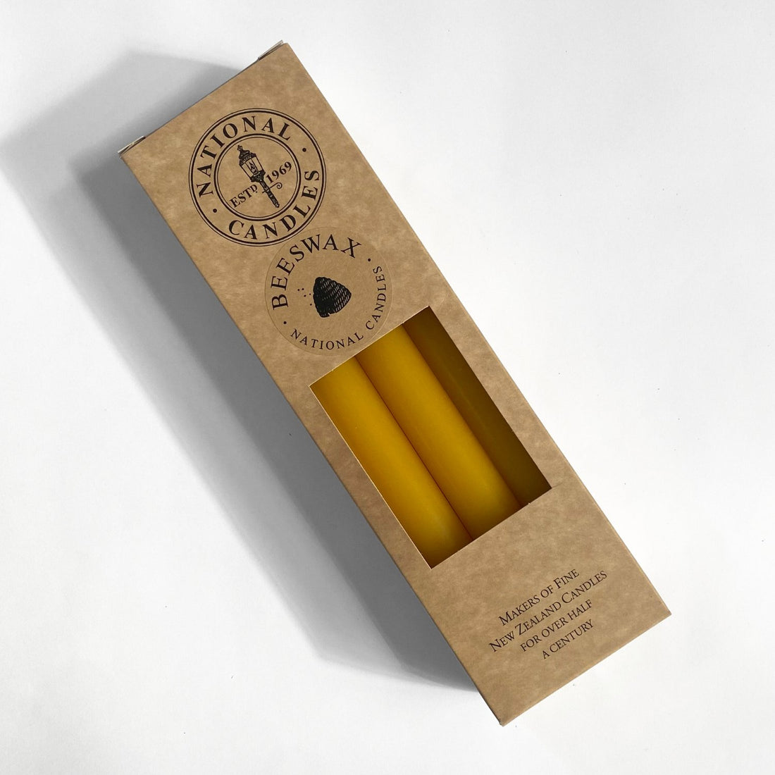 National Candles - Household Taper, Beeswax - The Flower Crate