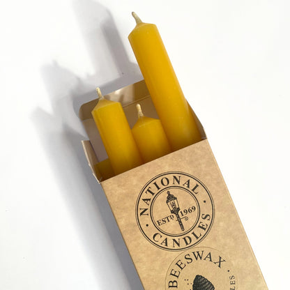 National Candles - Household Taper, Beeswax - The Flower Crate