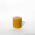 National Candles - Small Flat Pillar, Beeswax - The Flower Crate