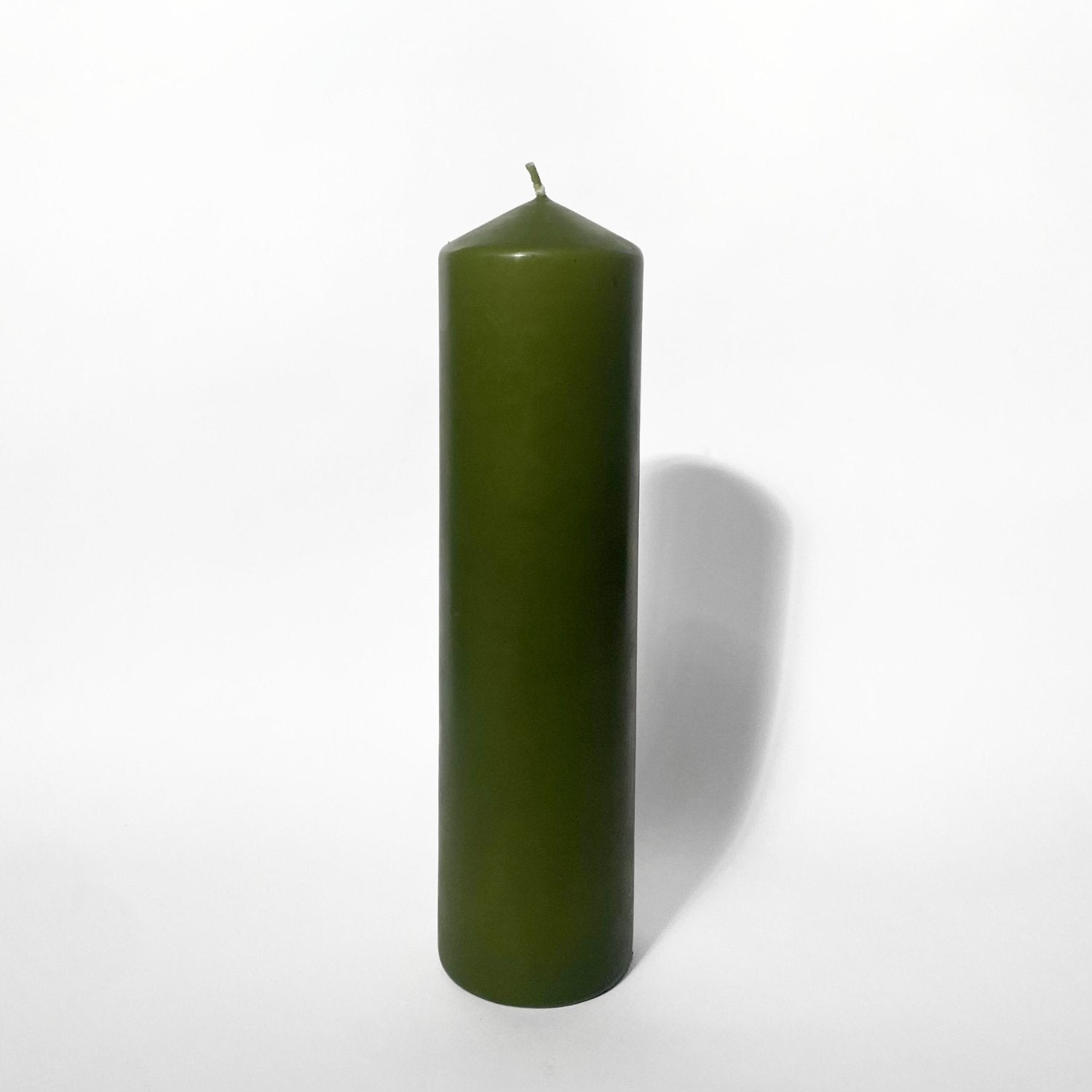 National Candles - XLarge Pillar, Green - The Flower Crate