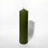 National Candles - XLarge Pillar, Green - The Flower Crate