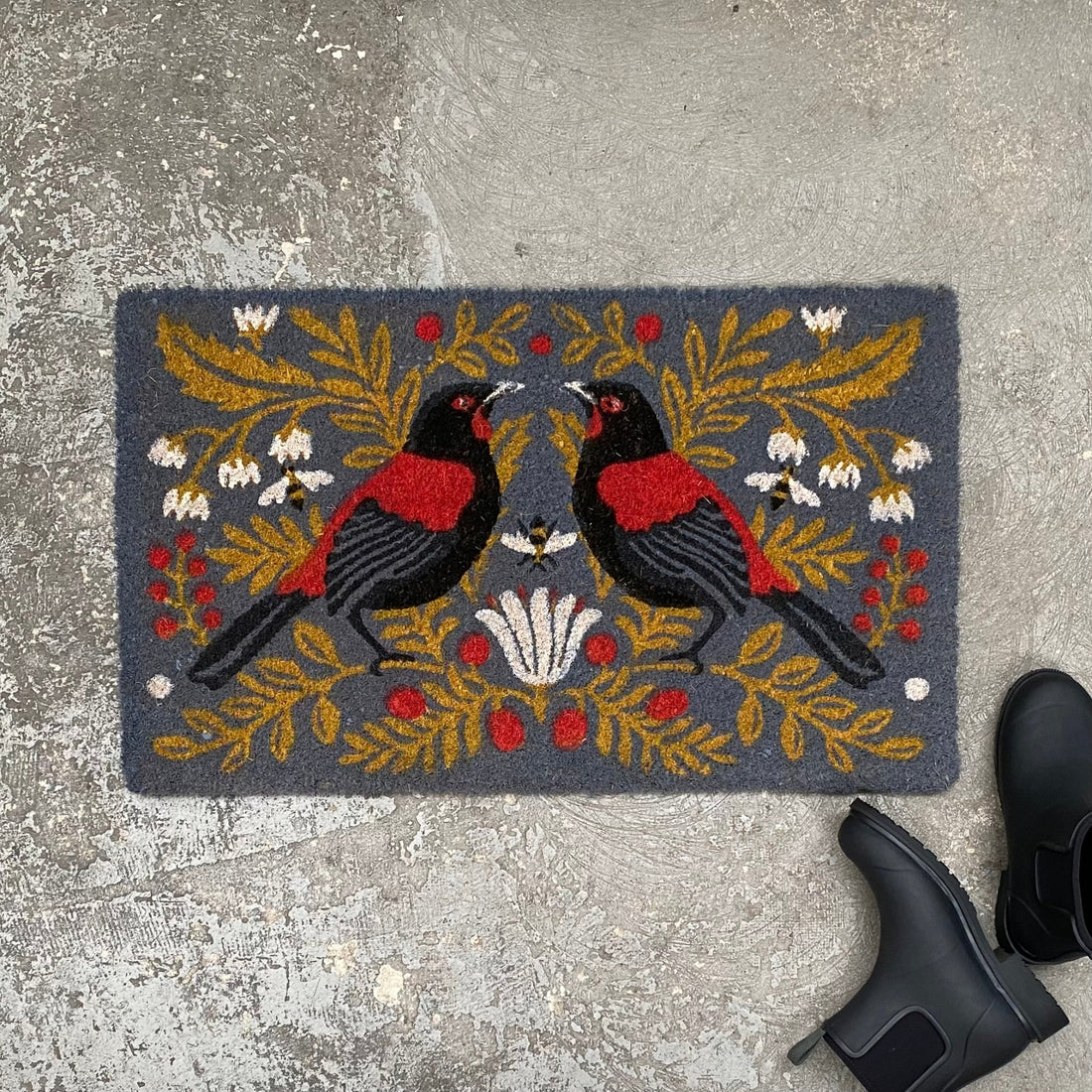 Printed Coir Doormat - Saddlebacks - The Flower Crate