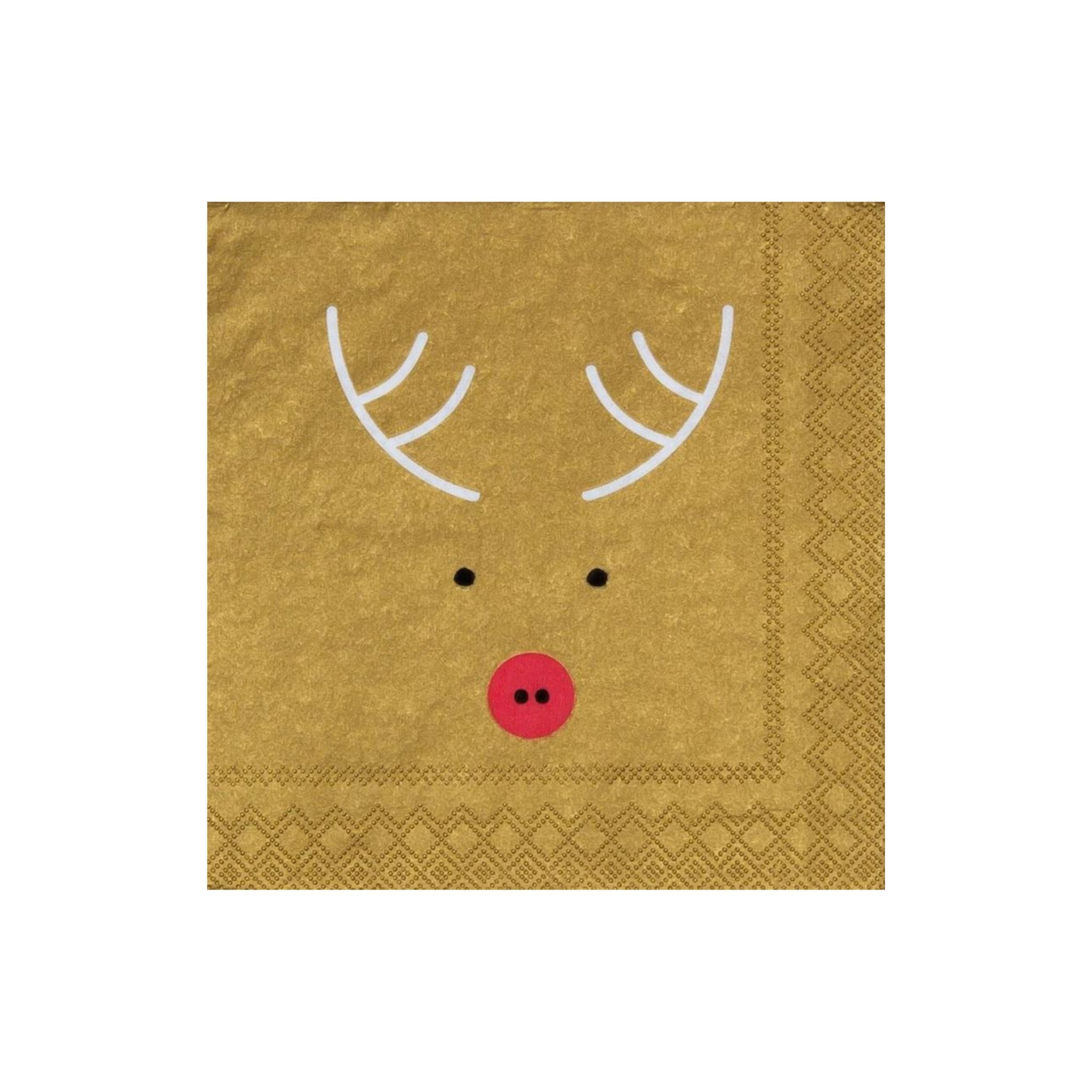 Rudolph Cocktail Napkins - The Flower Crate