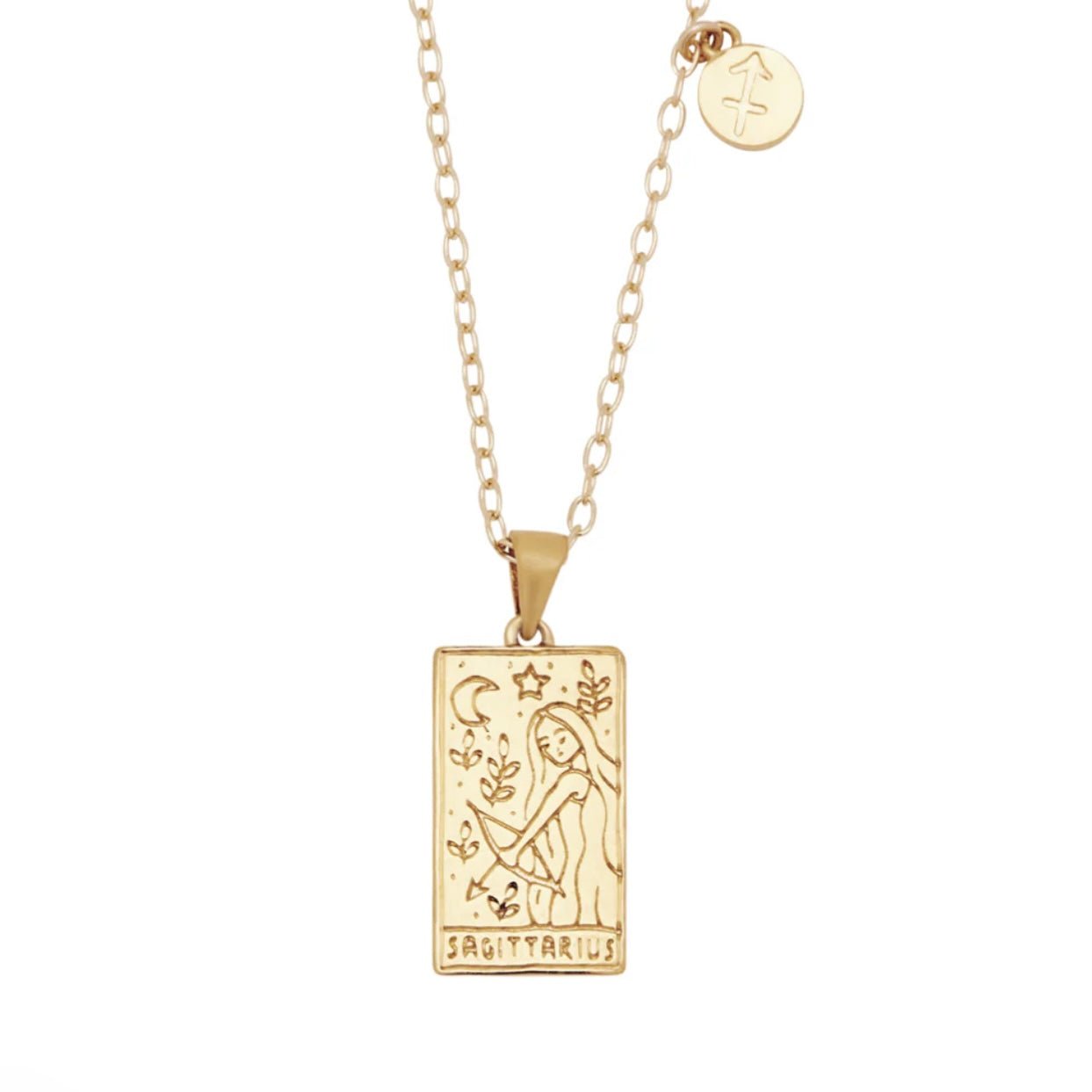 S - kin Studio, Sagittarius Zodiac Necklace - The Flower Crate