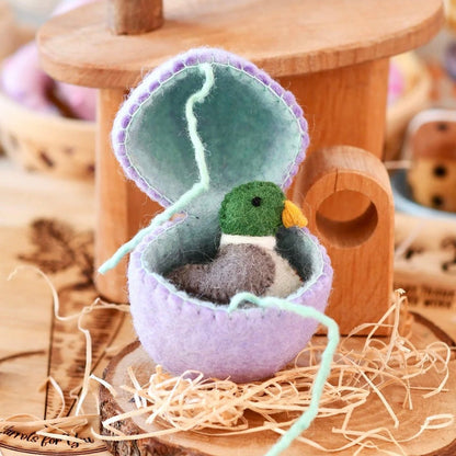 Tara Treasures - Surprise Felt Egg with Duck - The Flower Crate