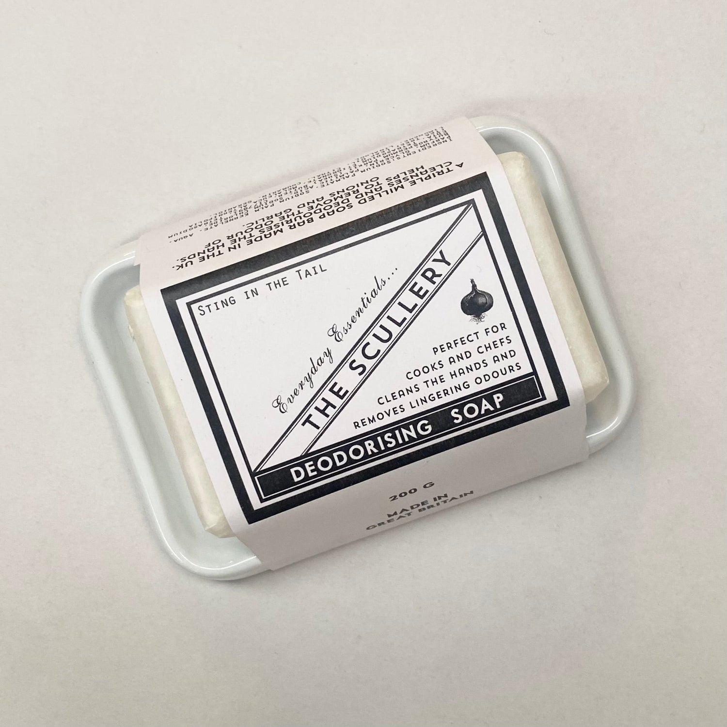 The Scullery Deodorising Soap With Enamel Dish - The Flower Crate