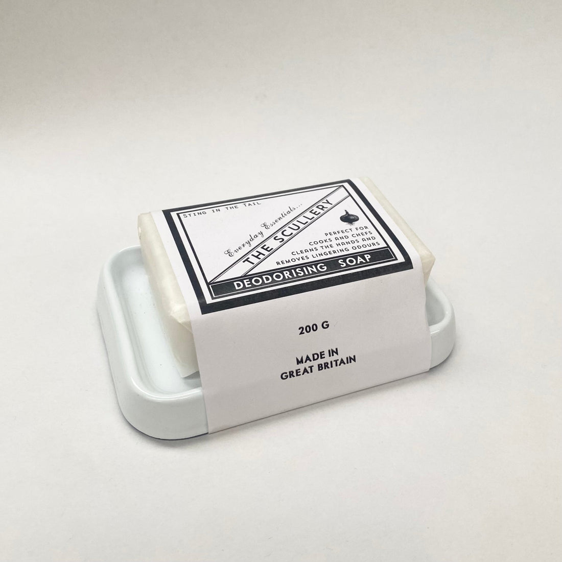 The Scullery Deodorising Soap With Enamel Dish - The Flower Crate