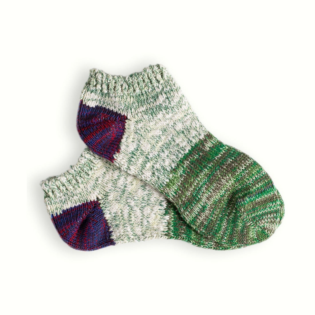 Thunders Love Socks - Charlie Collection, Purple &amp; Green Ankle - The Flower Crate