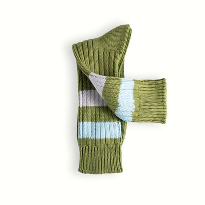 Thunders Love Socks - Urban Collection, Striped Green - The Flower Crate