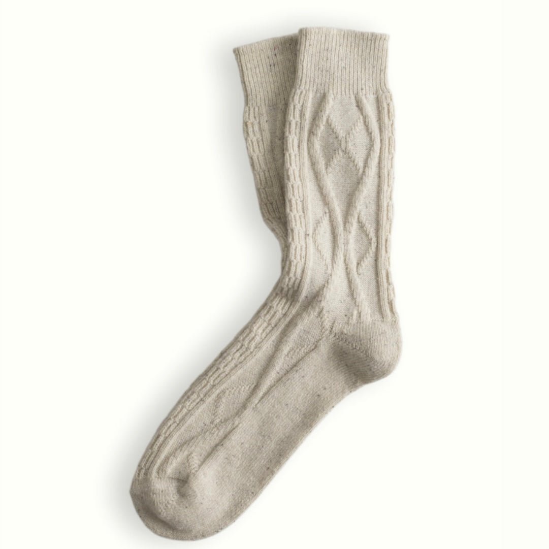 Thunders Love Socks - Wool Collection, Braid Raw White - The Flower Crate
