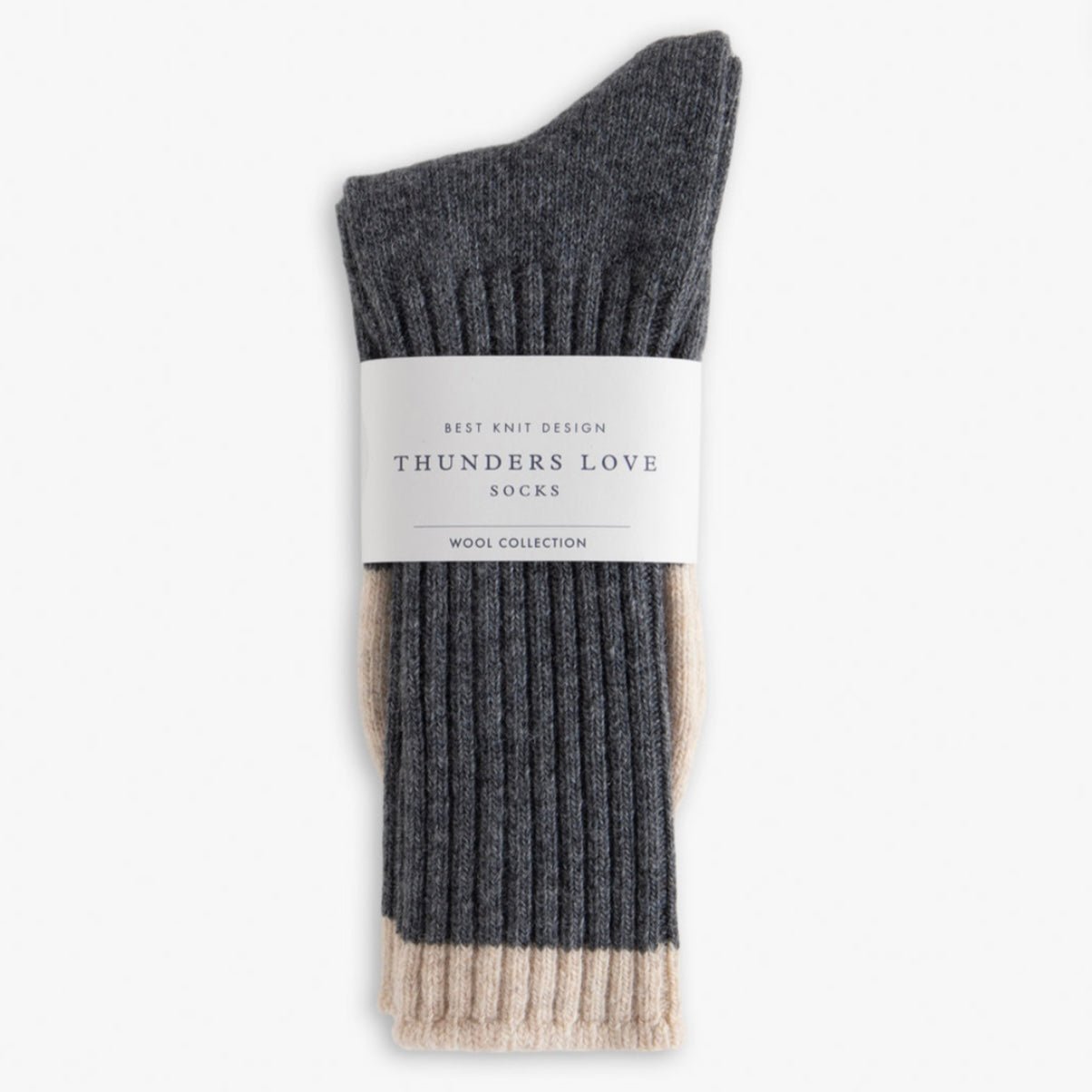 Thunders Love Socks - Wool Collection, Grey - The Flower Crate