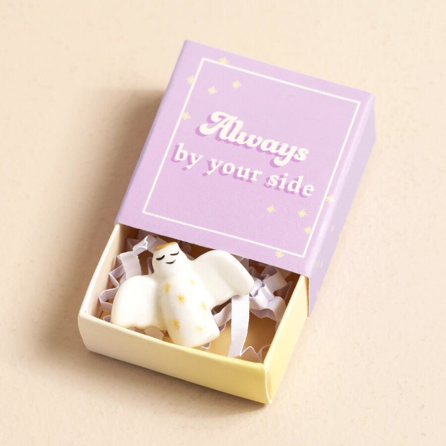 Tiny Matchbox Ceramic Angel Token - The Flower Crate