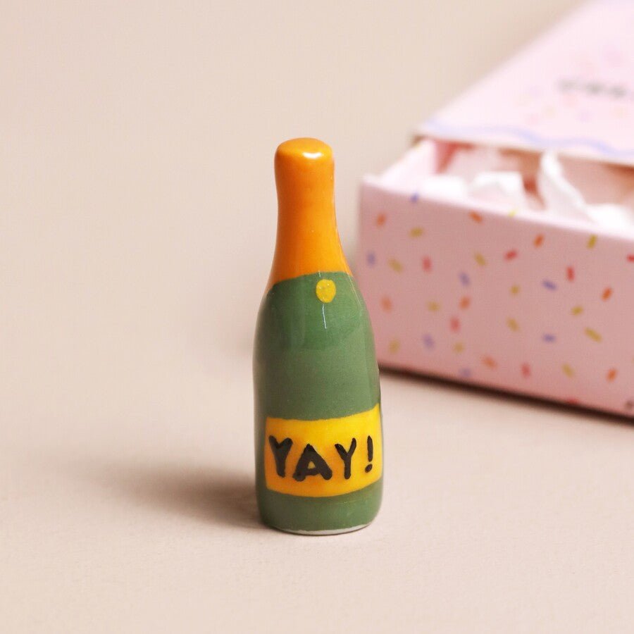 Tiny Matchbox Ceramic Champagne Token - The Flower Crate