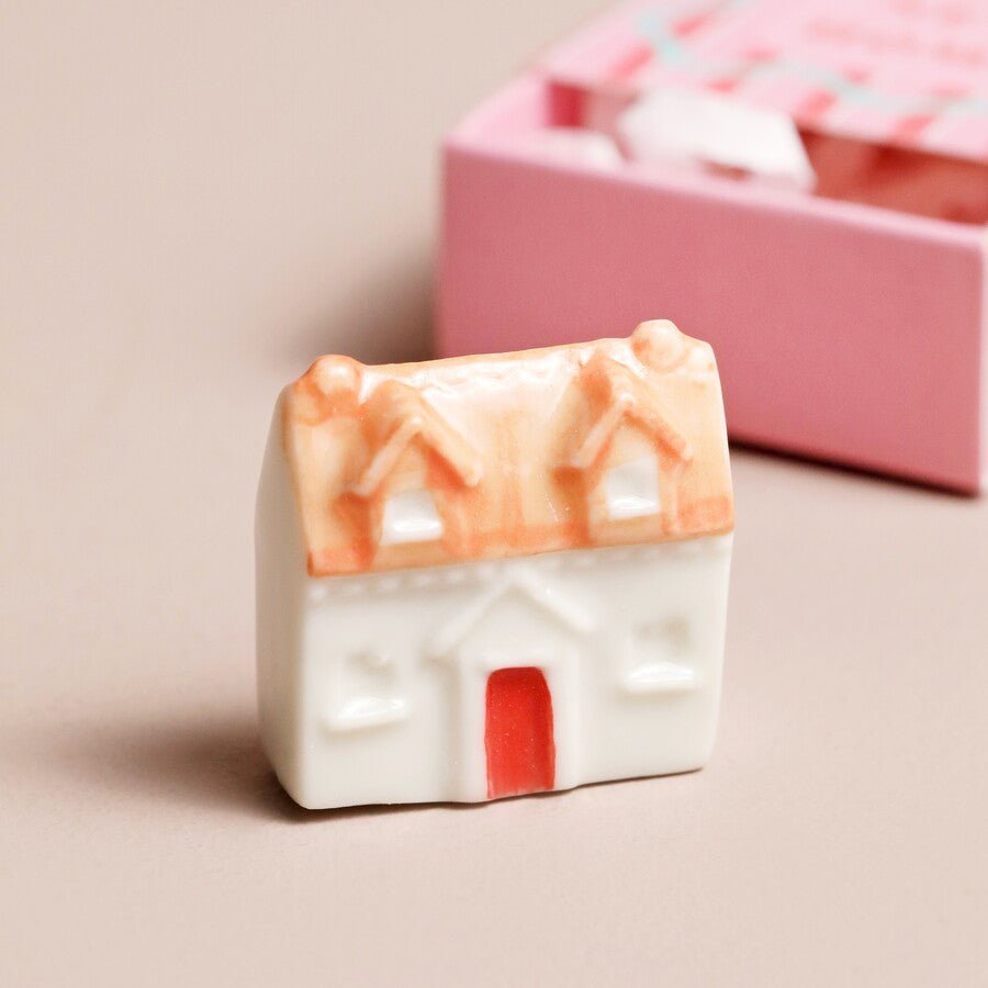 Tiny Matchbox Ceramic House Token - The Flower Crate