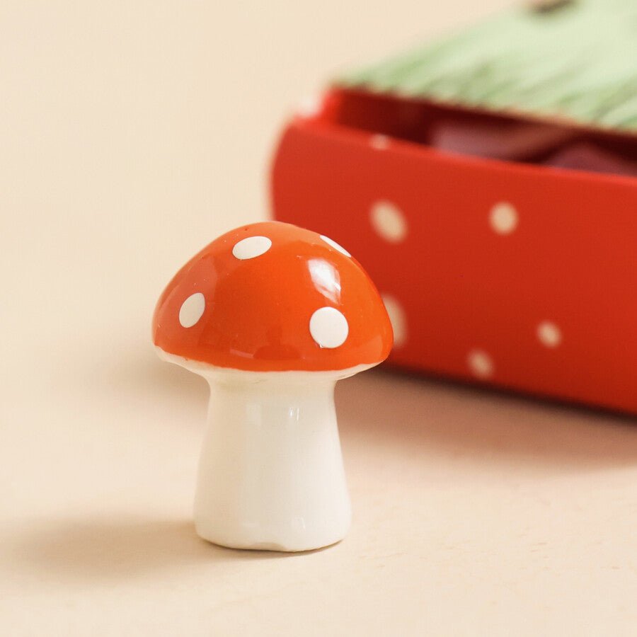 Tiny Matchbox Ceramic Mushroom Token - The Flower Crate