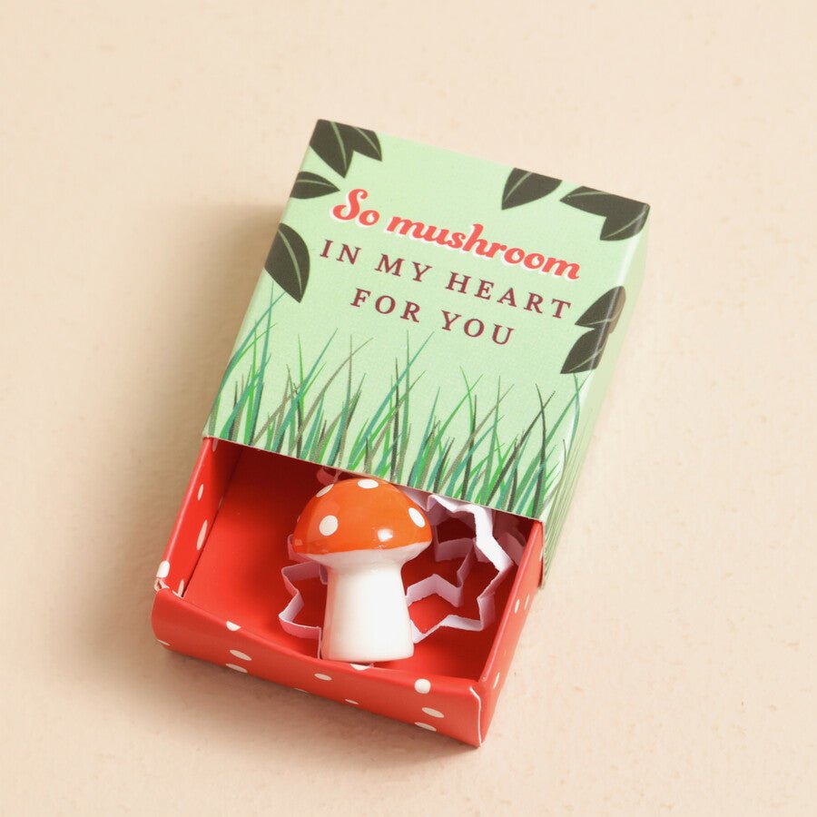 Tiny Matchbox Ceramic Mushroom Token - The Flower Crate