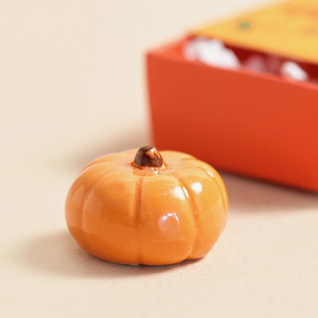 Tiny Matchbox Ceramic Pumpkin Token - The Flower Crate