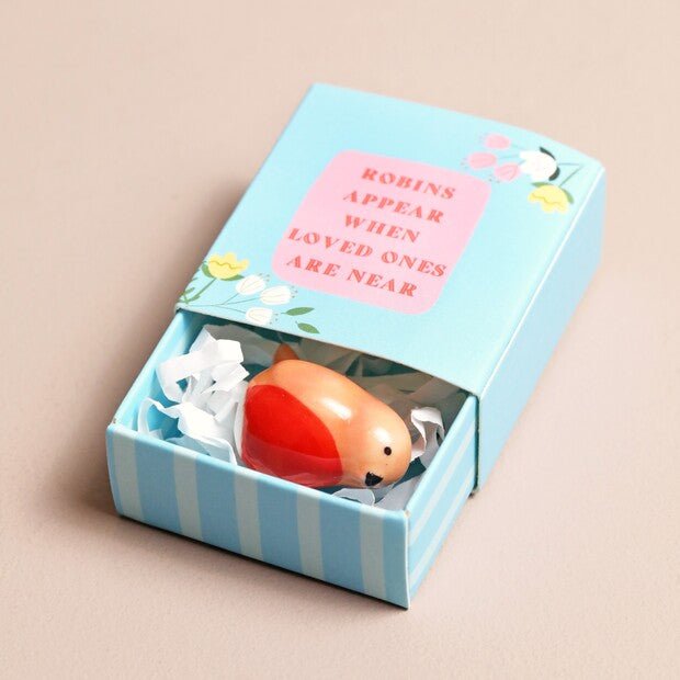 Tiny Matchbox Ceramic Robin Token - The Flower Crate