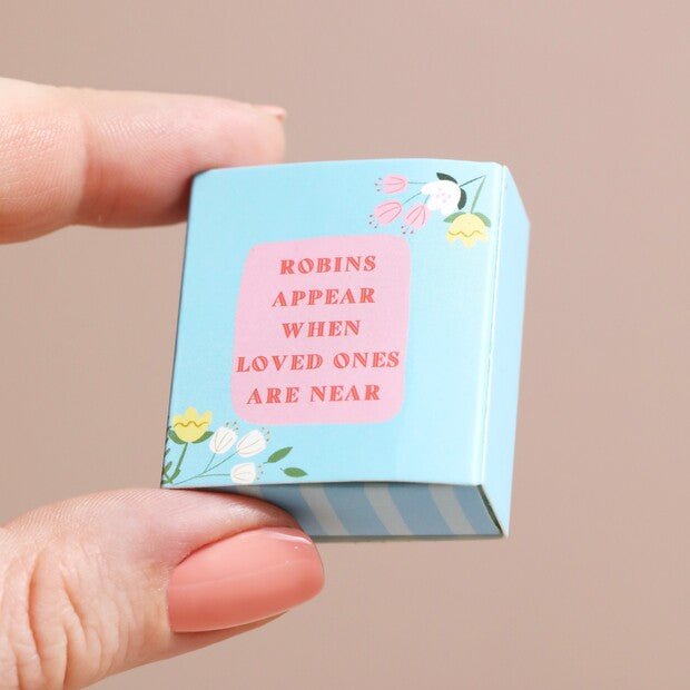 Tiny Matchbox Ceramic Robin Token - The Flower Crate