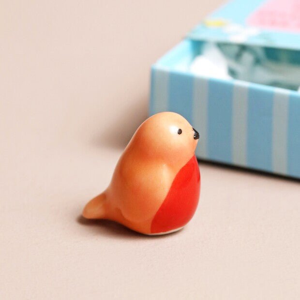 Tiny Matchbox Ceramic Robin Token - The Flower Crate