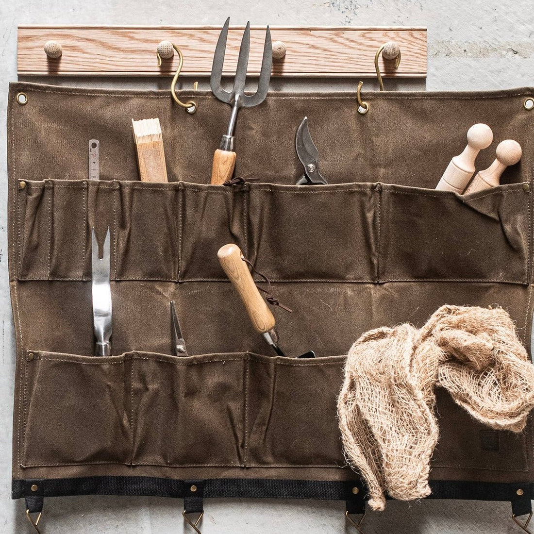 Waxed Canvas Utility Hanger - The Flower Crate