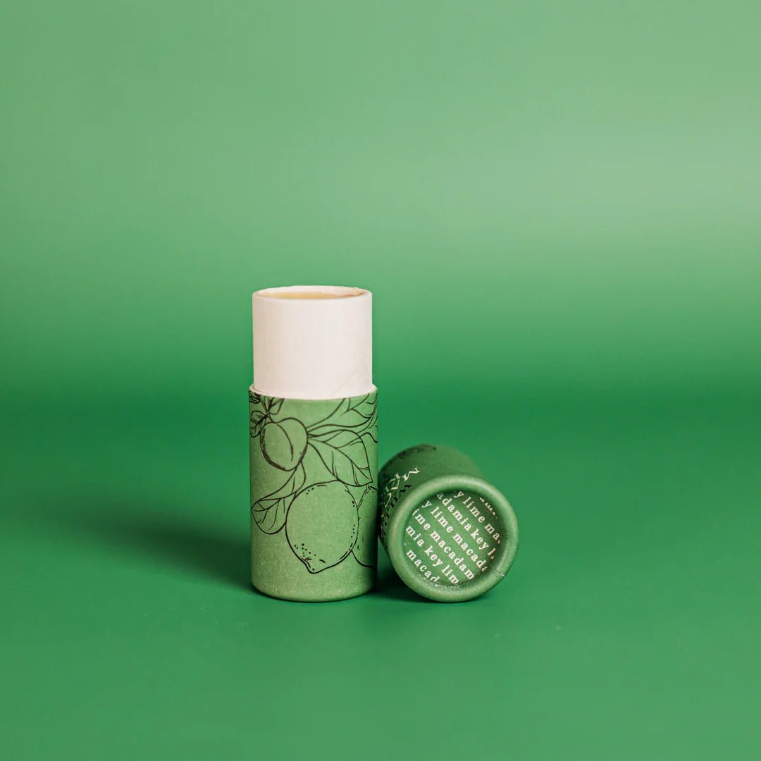 Wild Emery Natural Lip Balm - Macadamia Key Lime - The Flower Crate