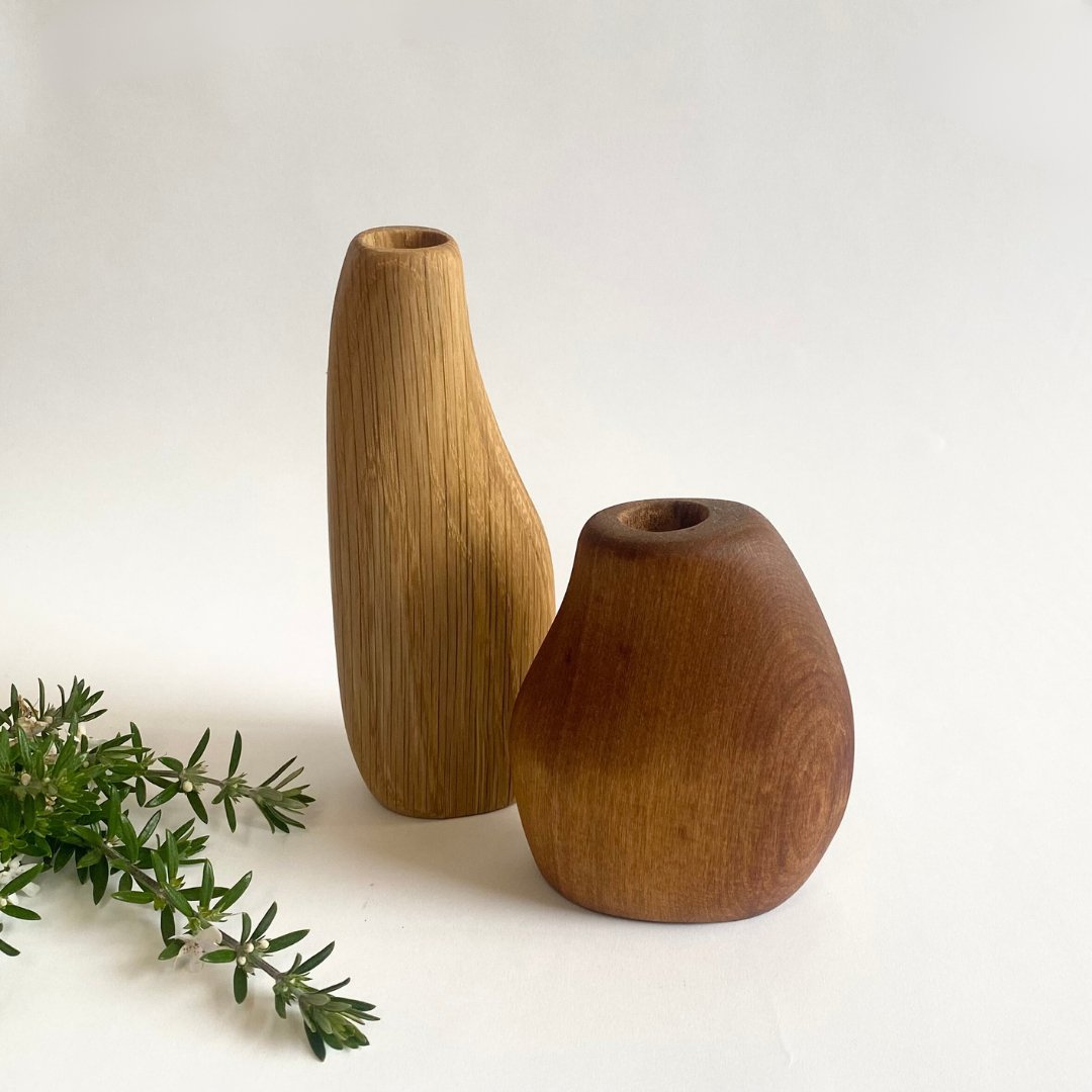 Wood and Chisel - Oak Vase - The Flower Crate