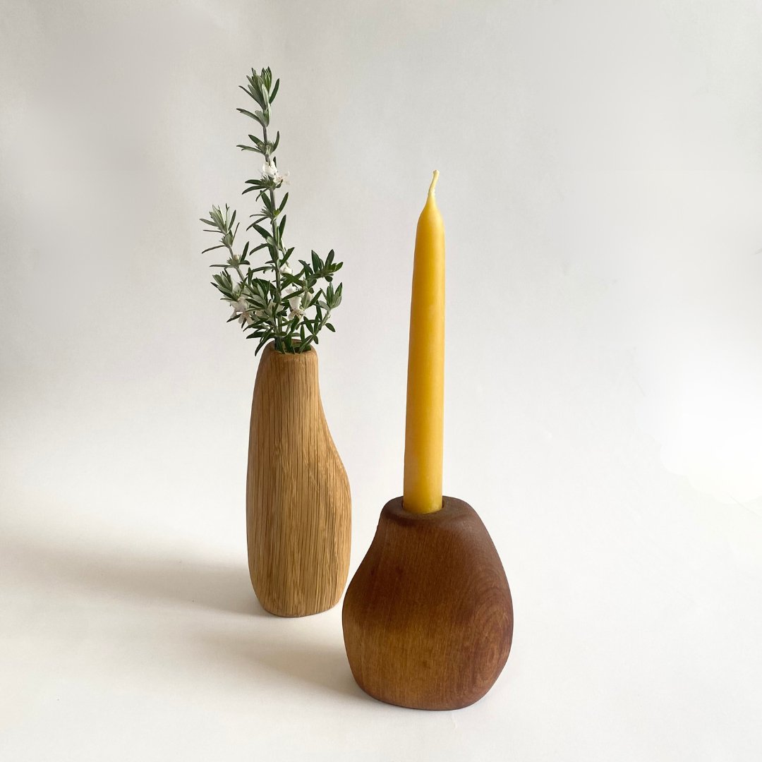 Wood and Chisel - Rimu Vase - The Flower Crate