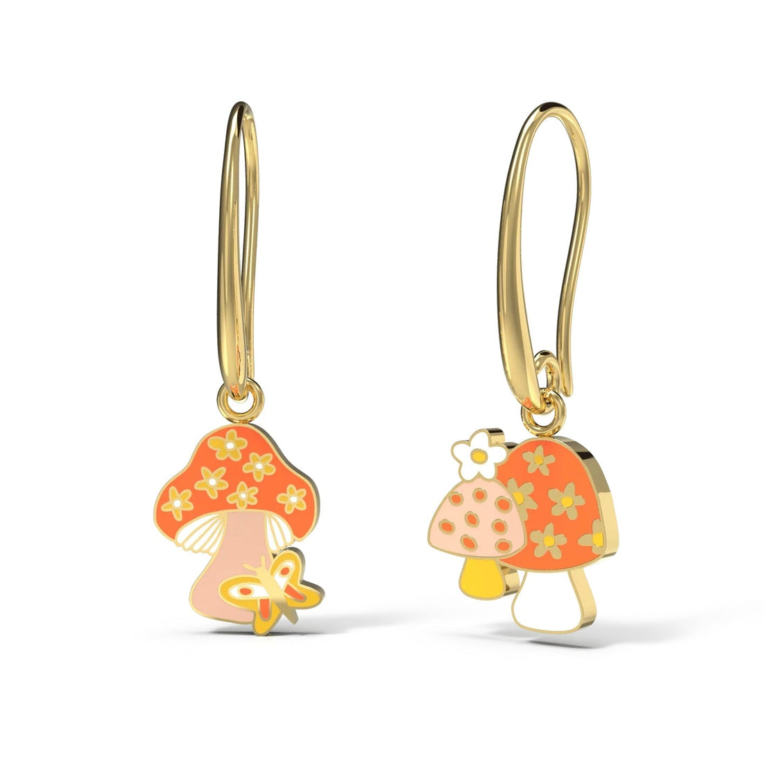 Yellow Owl Workshop - Mushroom &amp; Butterfly Earrings - The Flower Crate