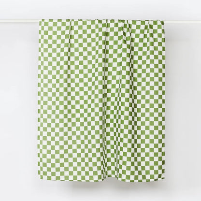 Bonnie and Neil - Tablecloth Small Checkers, Thyme - The Flower Crate