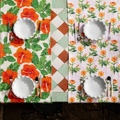 Bonnie &amp; Neil Red Hibiscus Table Runner - The Flower Crate