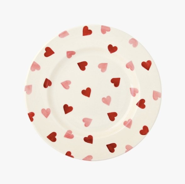 Emma Bridgewater Pink Hearts - 8 ½&quot; Plate - The Flower Crate