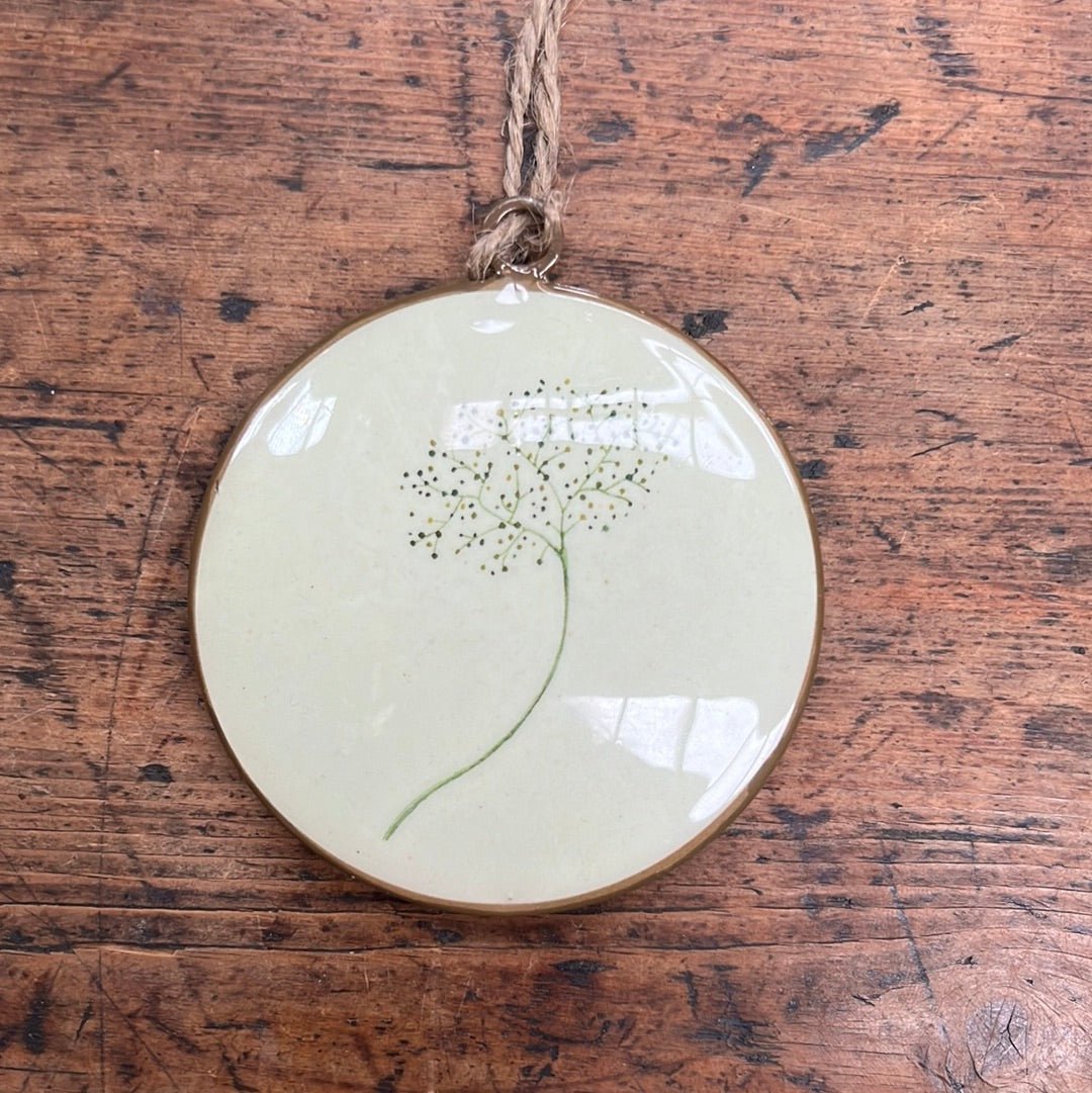 Enamel Hanging Botanical Discs - The Flower Crate