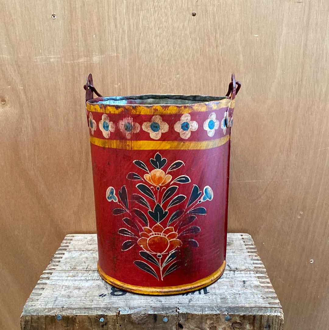 Hand Painted Bucket Planter - The Flower Crate