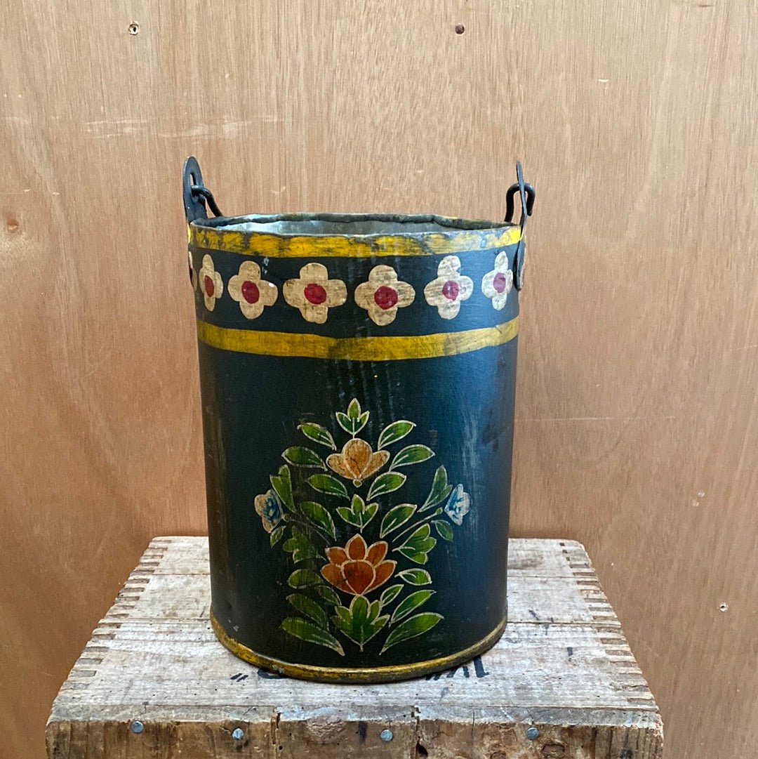 Hand Painted Bucket Planter - The Flower Crate