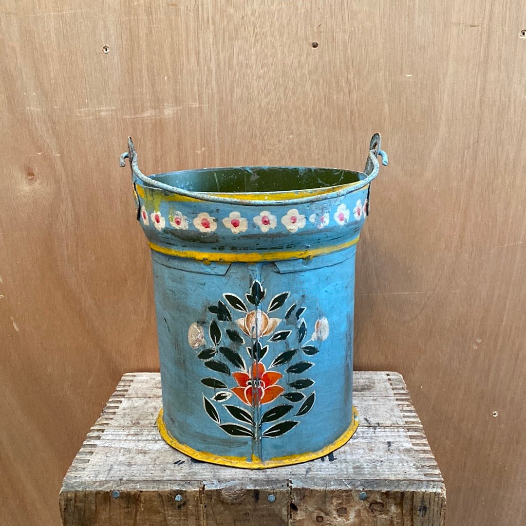 Hand Painted Bucket Planter - The Flower Crate